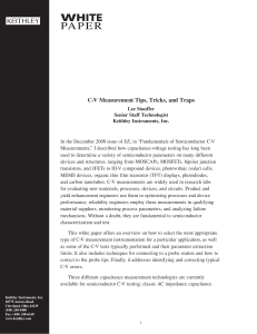 C-V Measurement Tips, Tricks, and Traps