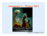 Astronomy 1 – Winter 2011