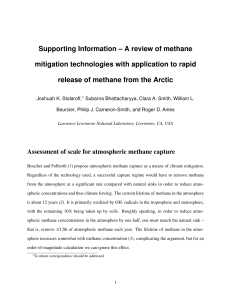 Supporting Information – A review of methane mitigation