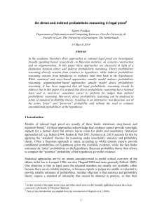 On direct and indirect probabilistic reasoning in legal proof1