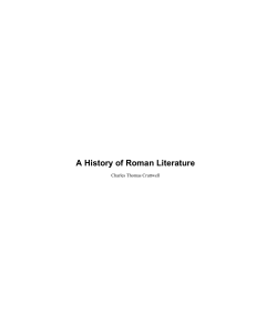A History of Roman Literature