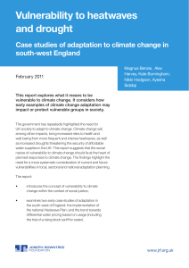 Vulnerability to heatwaves and drought: Case studies of adaptation