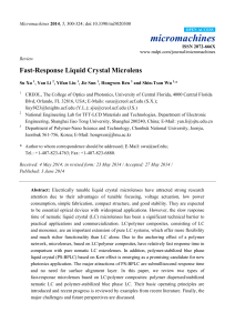 Fast-Response Liquid Crystal Microlens