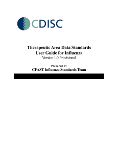 Therapeutic Area Data Standards User Guide for Influenza