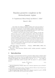 Random geometric complexes in the thermodynamic regime