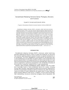 Gonadotropin-Releasing Hormone Genes: Phylogeny