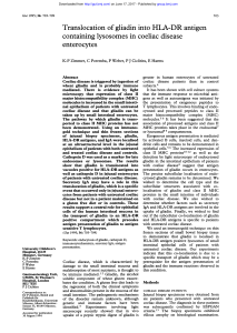 containing lysosomes in coeliac disease