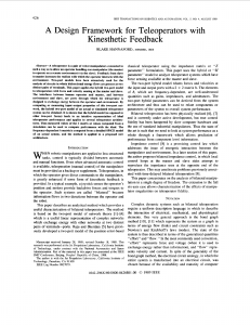 A Design Framework for Teleoperators with Kinesthetic Feedback