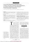 Use of the Polymerase Chain Reaction to Detect