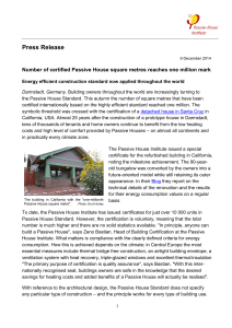 Press Release - International Passive House Association