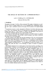 The space of sections of a sphere-bundle I