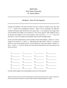21 sums of two squares - Penn State University