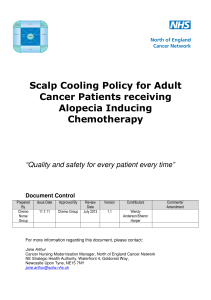 Scalp Cooling Policy for Adult Cancer Patients receiving Alopecia