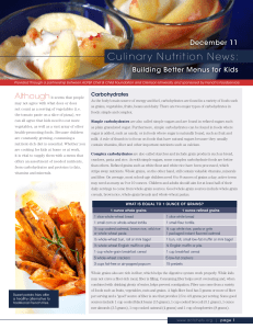 Culinary Nutrition News: - American Culinary Federation