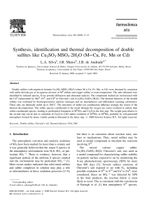 Synthesis, identification and thermal decomposition of double