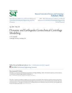 Dynamic and Earthquake Geotechnical Centrifuge