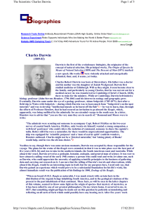 Charles Darwin - IES Rey Pastor