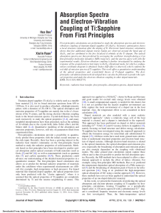 Absorption Spectra and Electron-Vibration Coupling of Ti:Sapphire