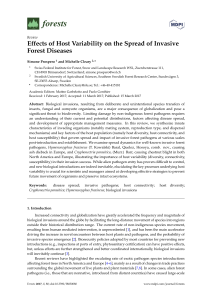 Effects of Host Variability on the Spread of Invasive Forest Diseases