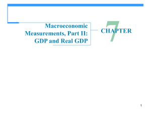 7CHAPTER Macroeconomic Measurements, Part II: GDP and Real