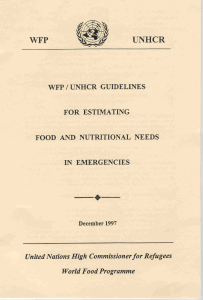 wfp/unhcr guidelines for estimating food