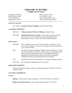 CV - Ruthig Web Page - North Central College