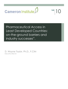 Pharmaceutical Access in Least Developed Countries: