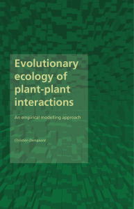 Evolutionary ecology of plant-plant interactions