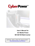 User`s Manual for AC Mobile Power 90/140/150 Watt Inverter