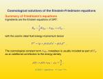 Cosmological solutions of the Einstein