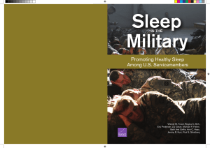 Sleep in the Military: Promoting Healthy Sleep