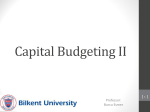 Capital Budgeting – Free Cash Flow Estimation