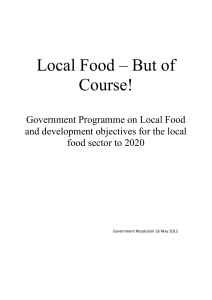 local food programme