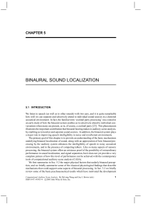 binaural sound localization - Carnegie Mellon School of Computer