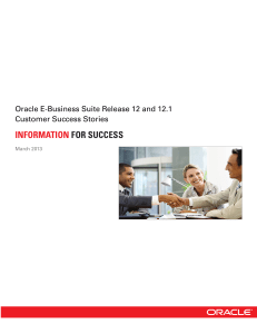 Oracle E-Business Suite Release 12 and 12.1 Reference Booklet