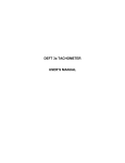 DEFT 3a TACHOMETER USER`S MANUAL