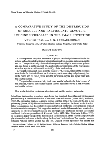 A Comparative Study of the Distribution of Soluble