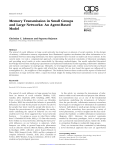 Memory Transmission in Small Groups and Large Networks: An