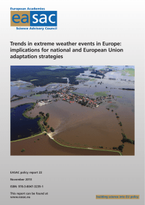 Trends in extreme weather events in Europe: implications