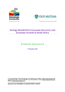 SW Report - South African Savings Institute