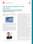 The percutaneous approach to mitral valve repair
