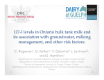 127-I levels in Ontario Bulk Tank Milk and its Association with