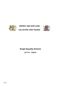 Single Equality Scheme - Orkney and Shetland Valuation Joint Board