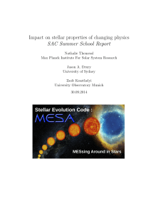 Impact on stellar properties of changing physics SAC Summer