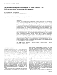 Chemo-spectrophotometric evolution of spiral galaxies ± II. Main