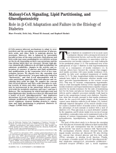 Malonyl-CoA Signaling, Lipid Partitioning, and