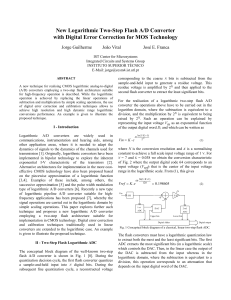 New Logarithmic Two-Step Flash A/D Converter with Digital Error