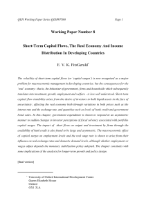 Short-Term Capital Flows, The Real Economy and Income