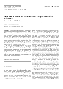 High spatial resolution performance of a triple Fabry–Pérot filtergraph