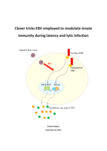 Clever tricks EBV employed to modulate innate immunity during
